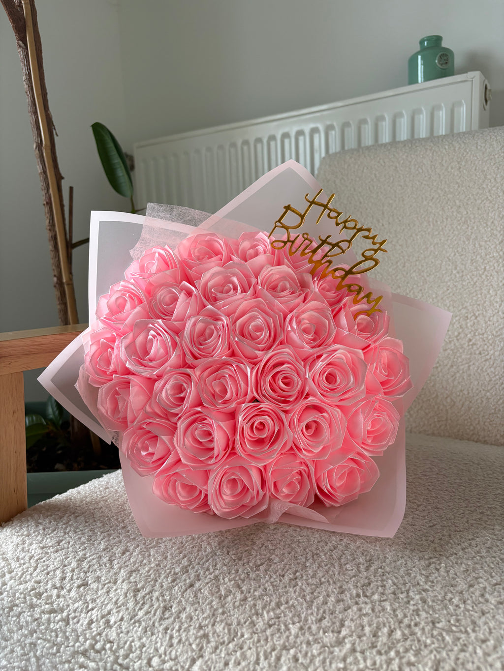Bouquet de 30 Roses en Satin pour Anniversaire