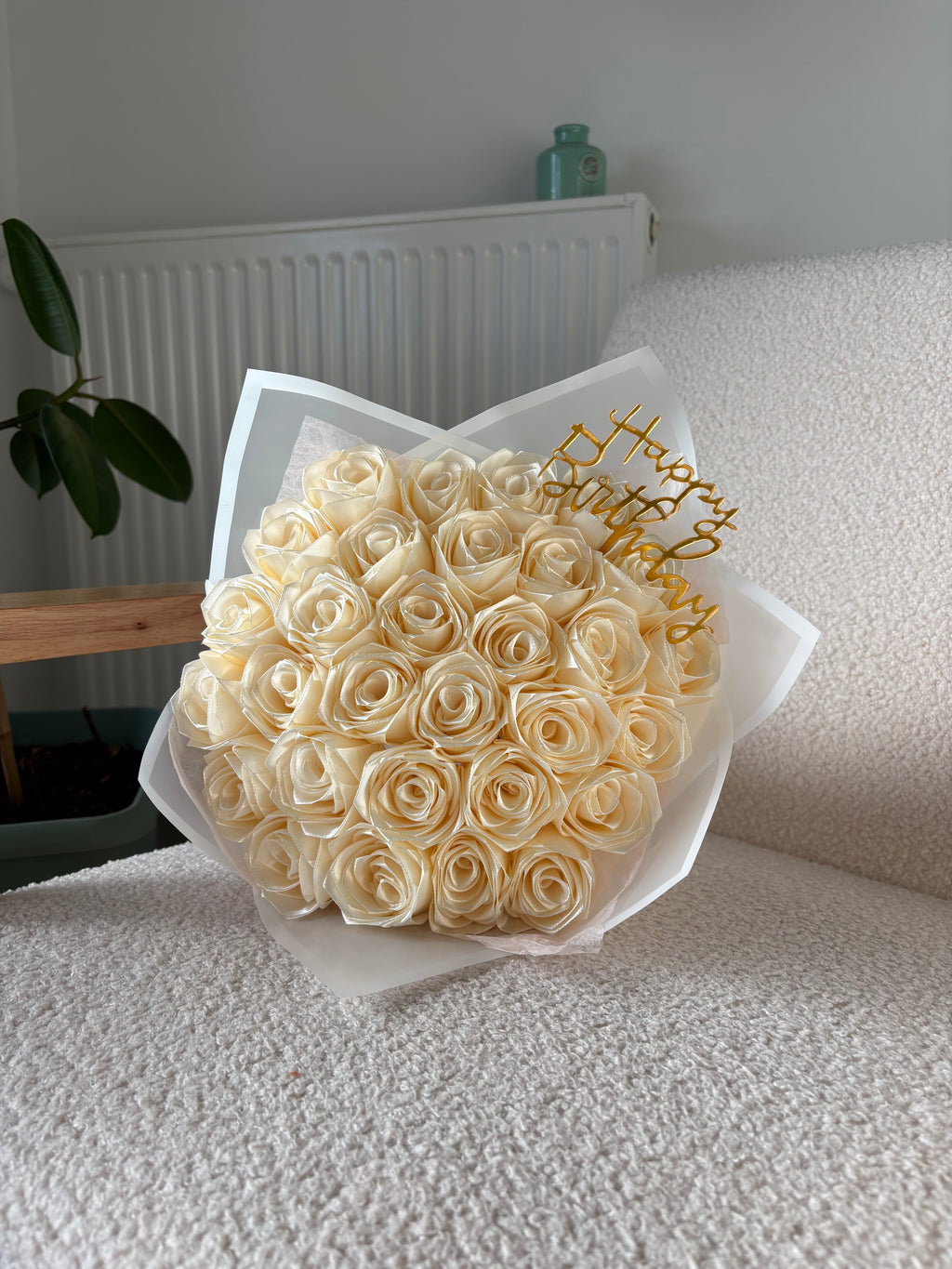 Bouquet de 30 Roses en Satin pour Anniversaire