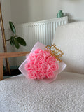 Bouquet de 12 Roses en Satin pour Anniversaire